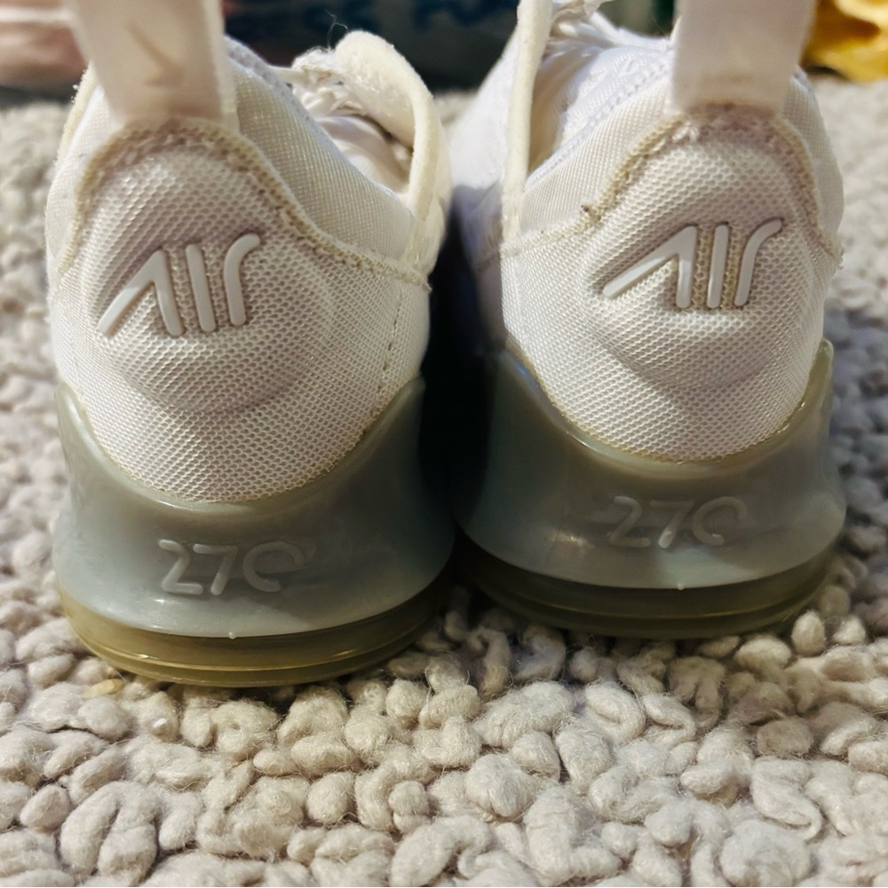 Nike White Sneakers 270 with Air Cushioning